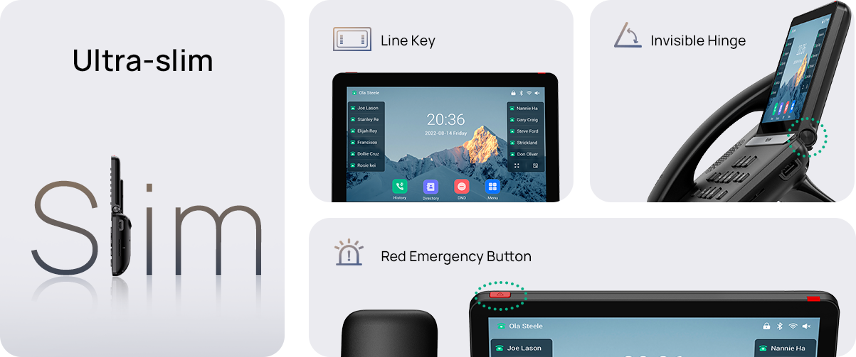 Deskphone Touchscreen Features